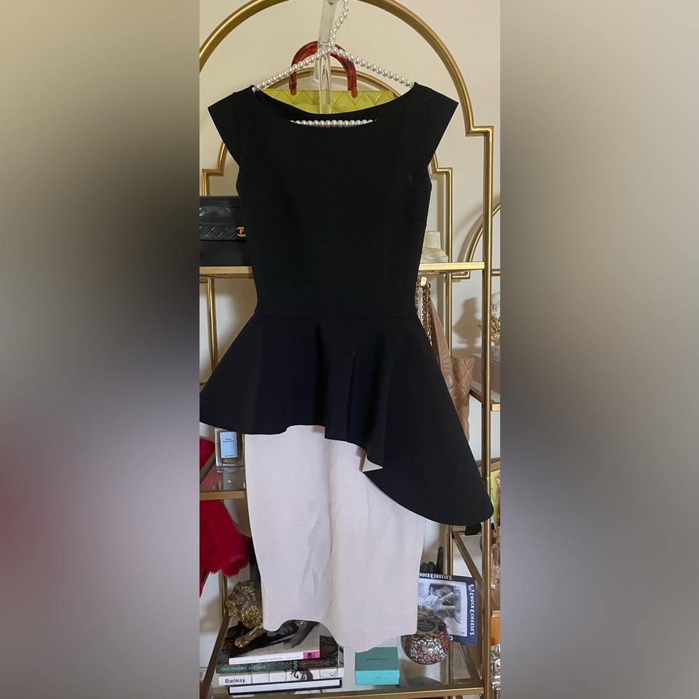 Chiara Boni La Petite Robe Etheline Cap-Sleeve Peplum Dress